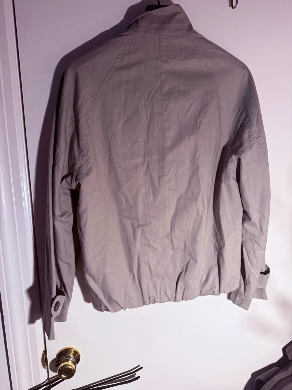 Light Gray Button-Front Casual Jacket